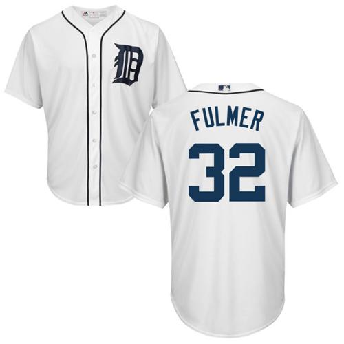 Tigers #32 Michael Fulmer White Cool Base Stitched Youth MLB Jersey